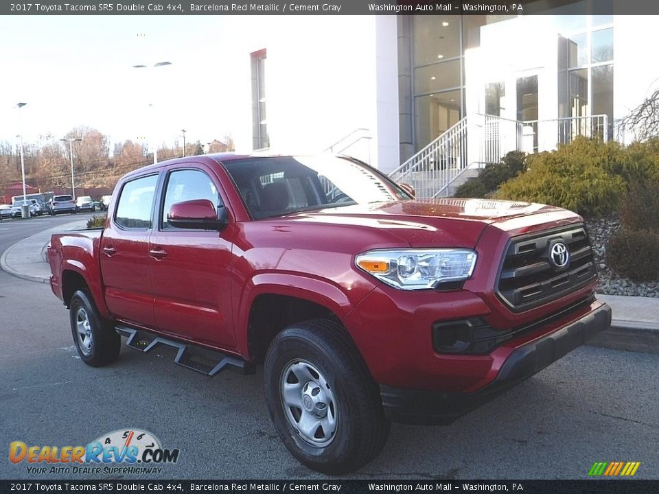 2017 Toyota Tacoma SR5 Double Cab 4x4 Barcelona Red Metallic / Cement Gray Photo #1