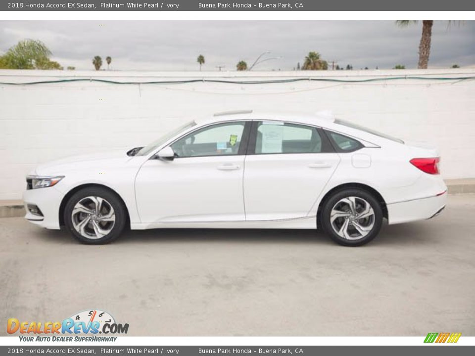 2018 Honda Accord EX Sedan Platinum White Pearl / Ivory Photo #4