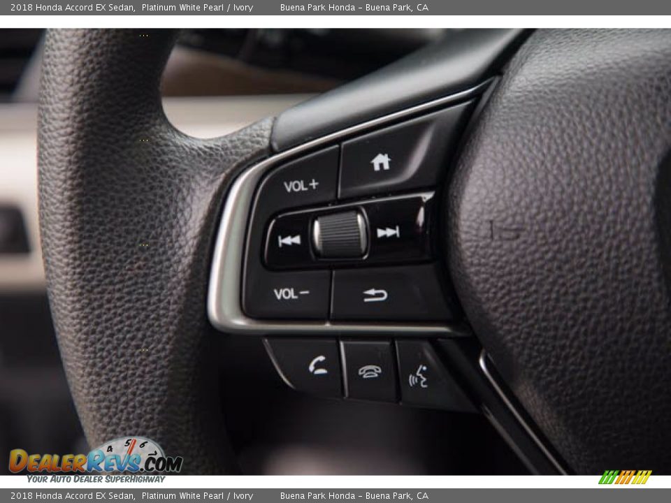 2018 Honda Accord EX Sedan Platinum White Pearl / Ivory Photo #11
