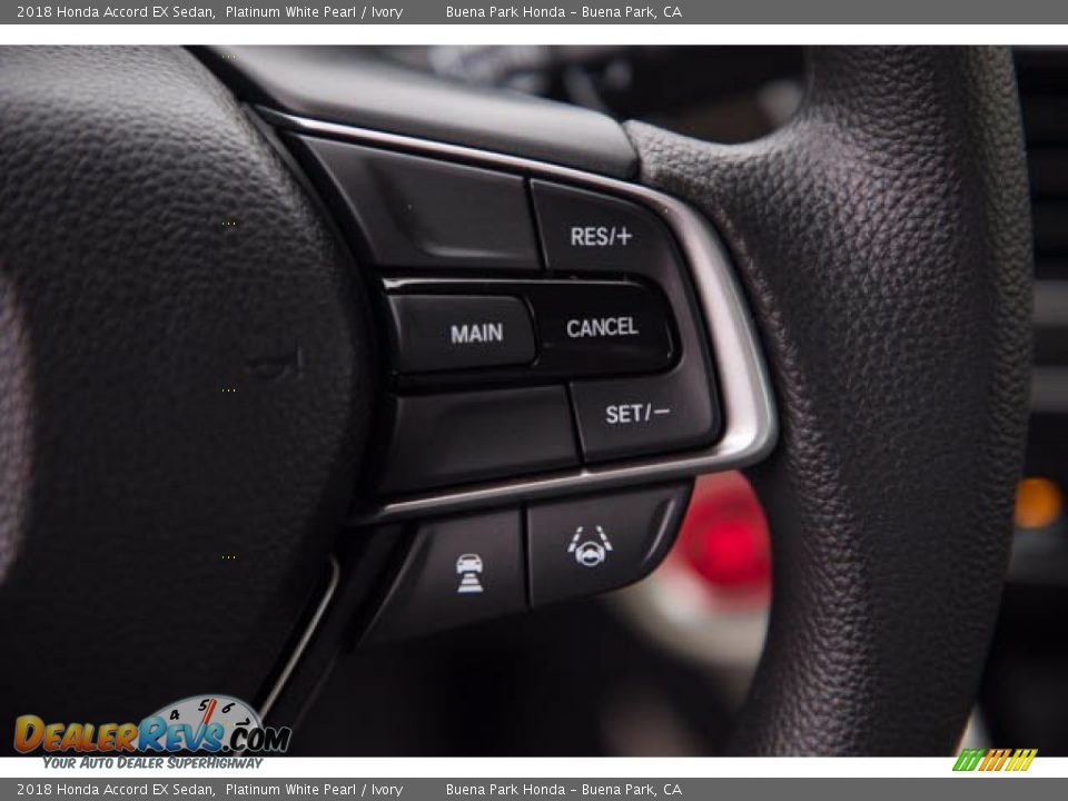 2018 Honda Accord EX Sedan Platinum White Pearl / Ivory Photo #12