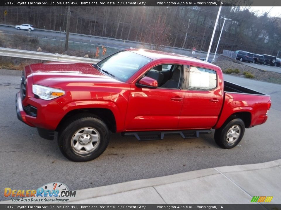 2017 Toyota Tacoma SR5 Double Cab 4x4 Barcelona Red Metallic / Cement Gray Photo #12