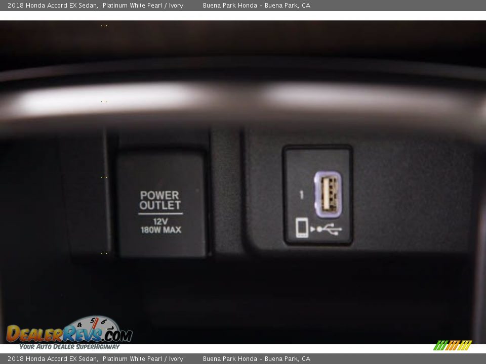 2018 Honda Accord EX Sedan Platinum White Pearl / Ivory Photo #14