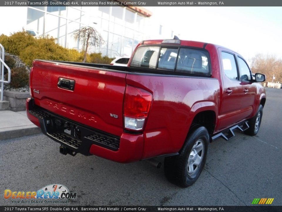 2017 Toyota Tacoma SR5 Double Cab 4x4 Barcelona Red Metallic / Cement Gray Photo #15