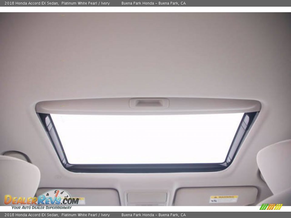 2018 Honda Accord EX Sedan Platinum White Pearl / Ivory Photo #18