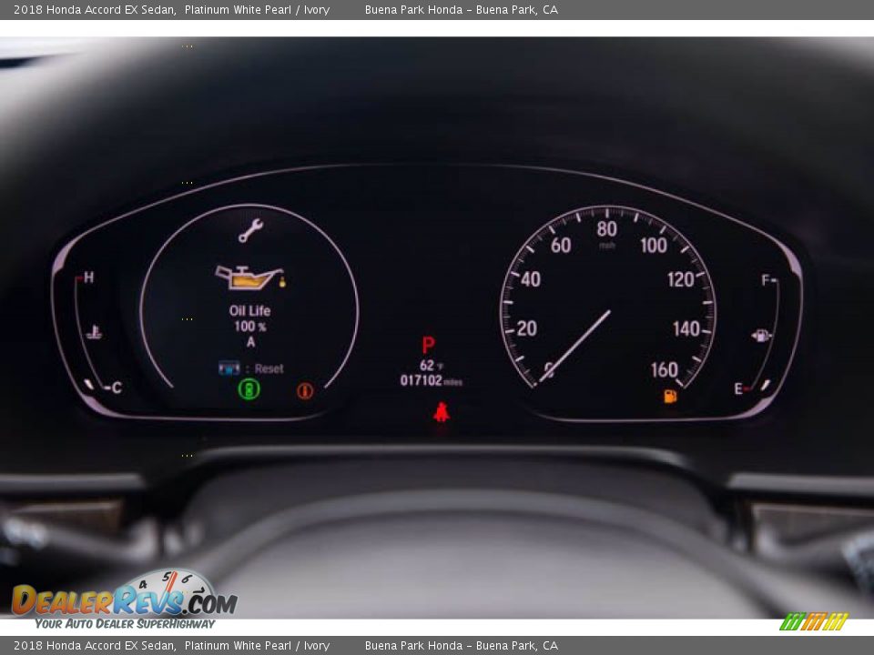2018 Honda Accord EX Sedan Platinum White Pearl / Ivory Photo #27