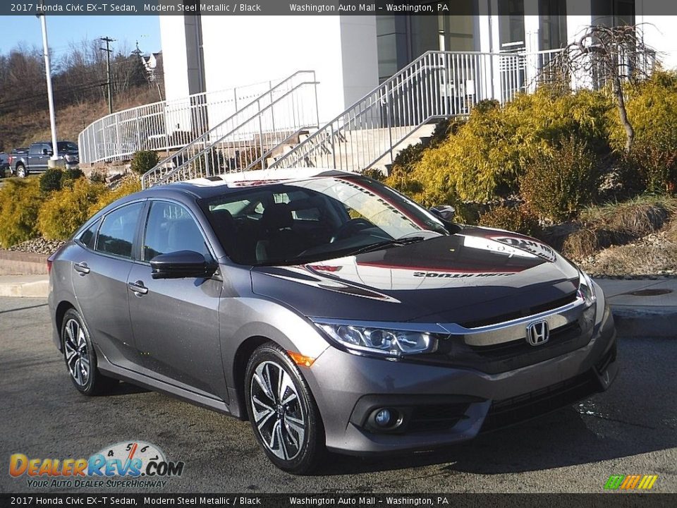 2017 Honda Civic EX-T Sedan Modern Steel Metallic / Black Photo #1