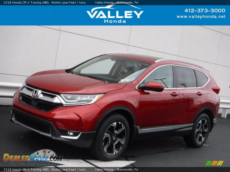 2018 Honda CR-V Touring AWD Molten Lava Pearl / Ivory Photo #1
