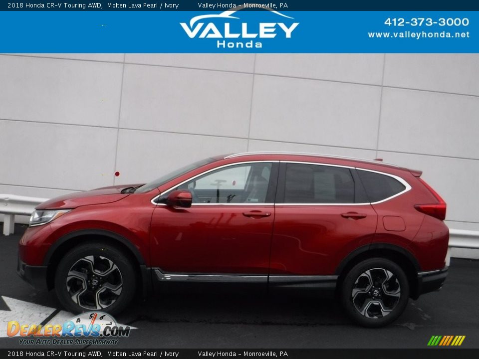 2018 Honda CR-V Touring AWD Molten Lava Pearl / Ivory Photo #2