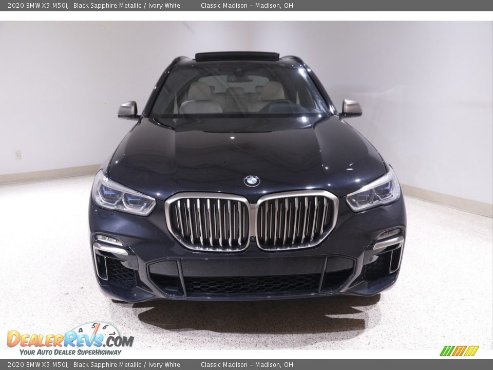 2020 BMW X5 M50i Black Sapphire Metallic / Ivory White Photo #2