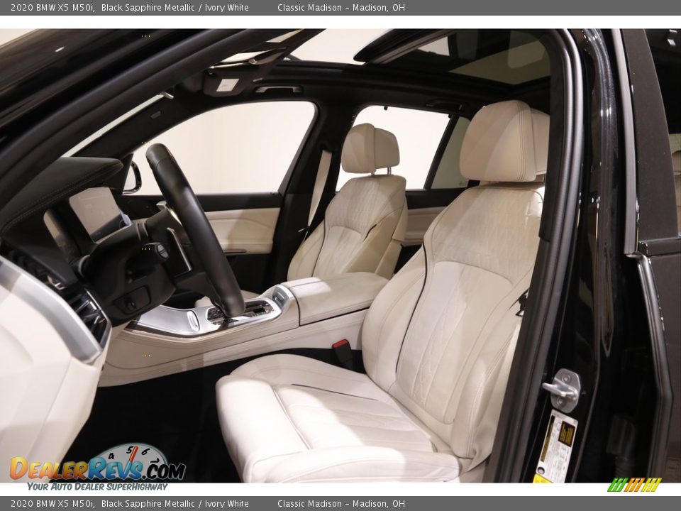 2020 BMW X5 M50i Black Sapphire Metallic / Ivory White Photo #5