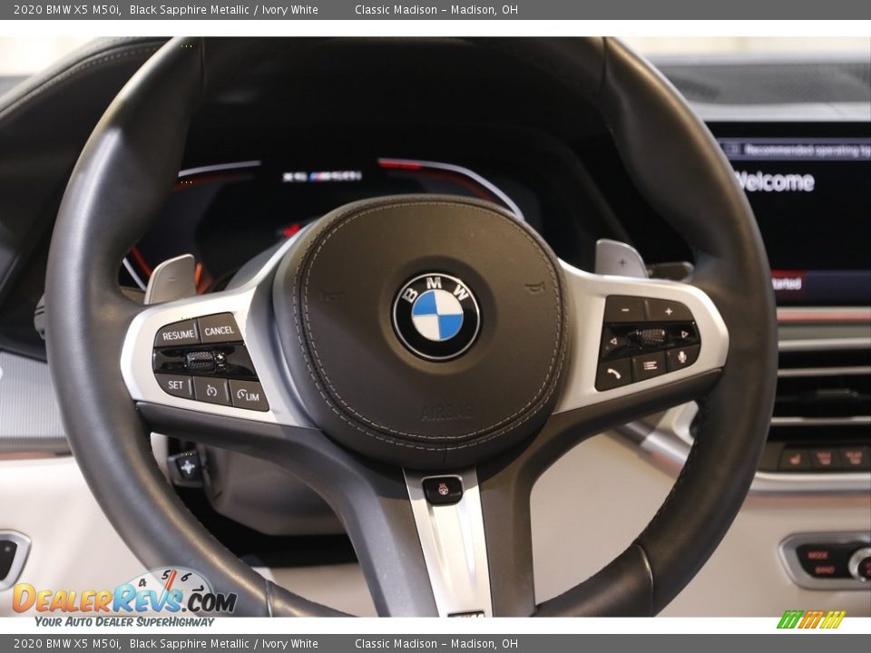 2020 BMW X5 M50i Black Sapphire Metallic / Ivory White Photo #7
