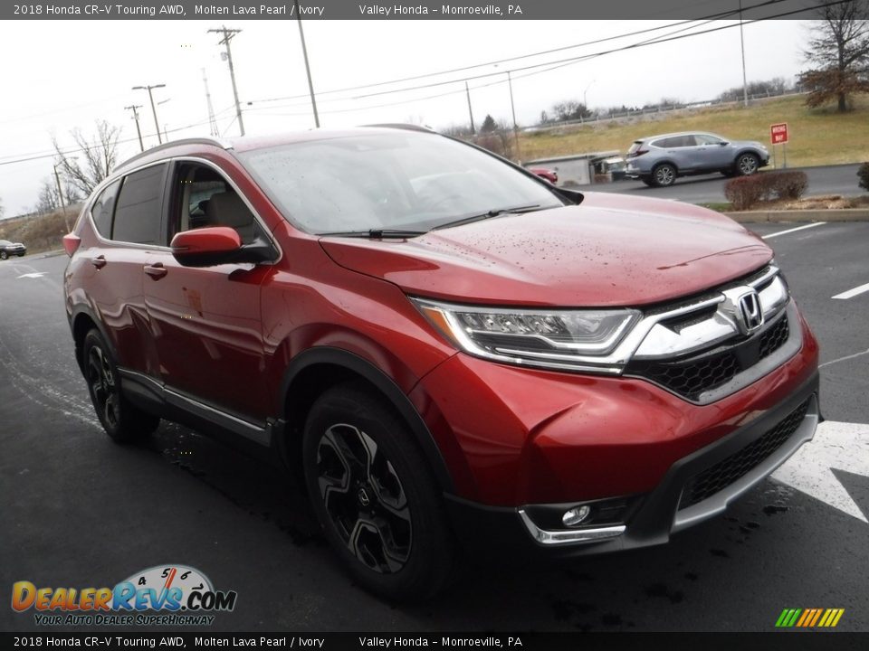 2018 Honda CR-V Touring AWD Molten Lava Pearl / Ivory Photo #6