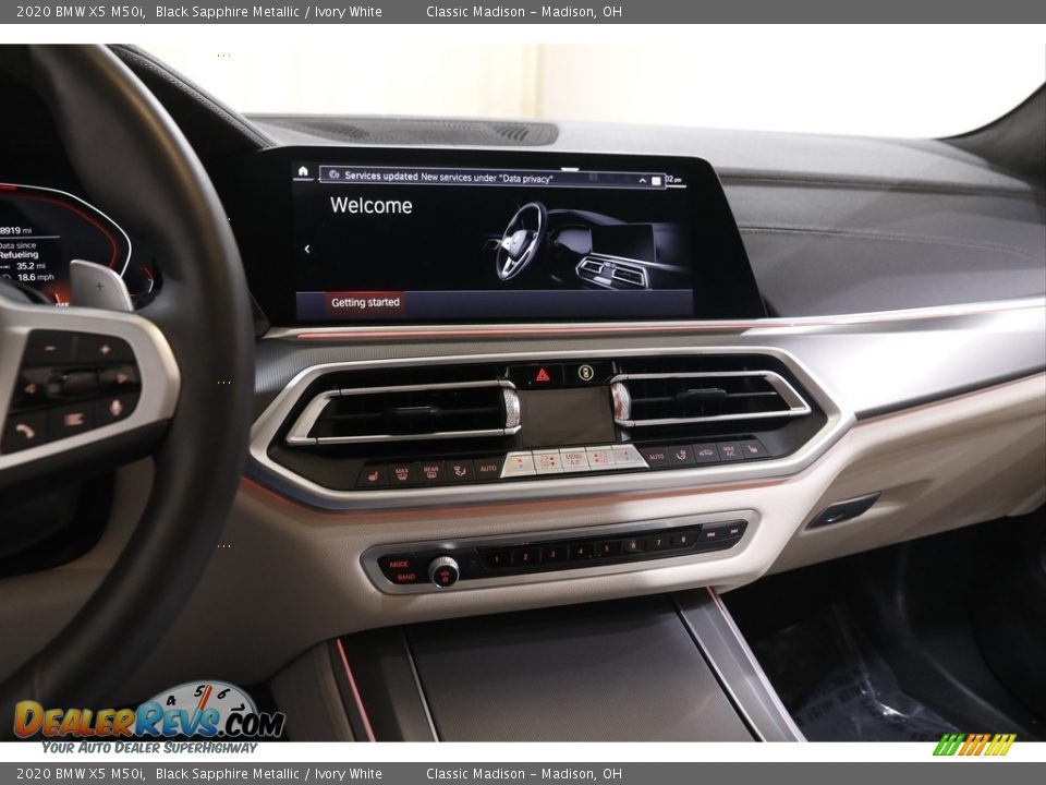 2020 BMW X5 M50i Black Sapphire Metallic / Ivory White Photo #9