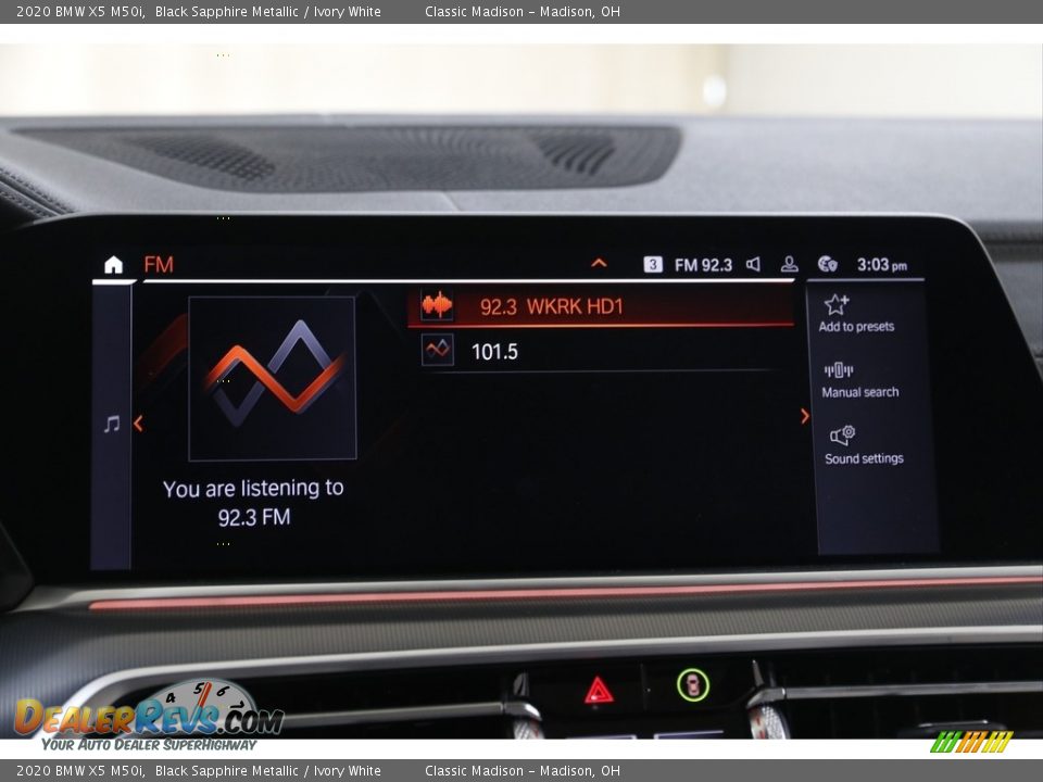 2020 BMW X5 M50i Black Sapphire Metallic / Ivory White Photo #11