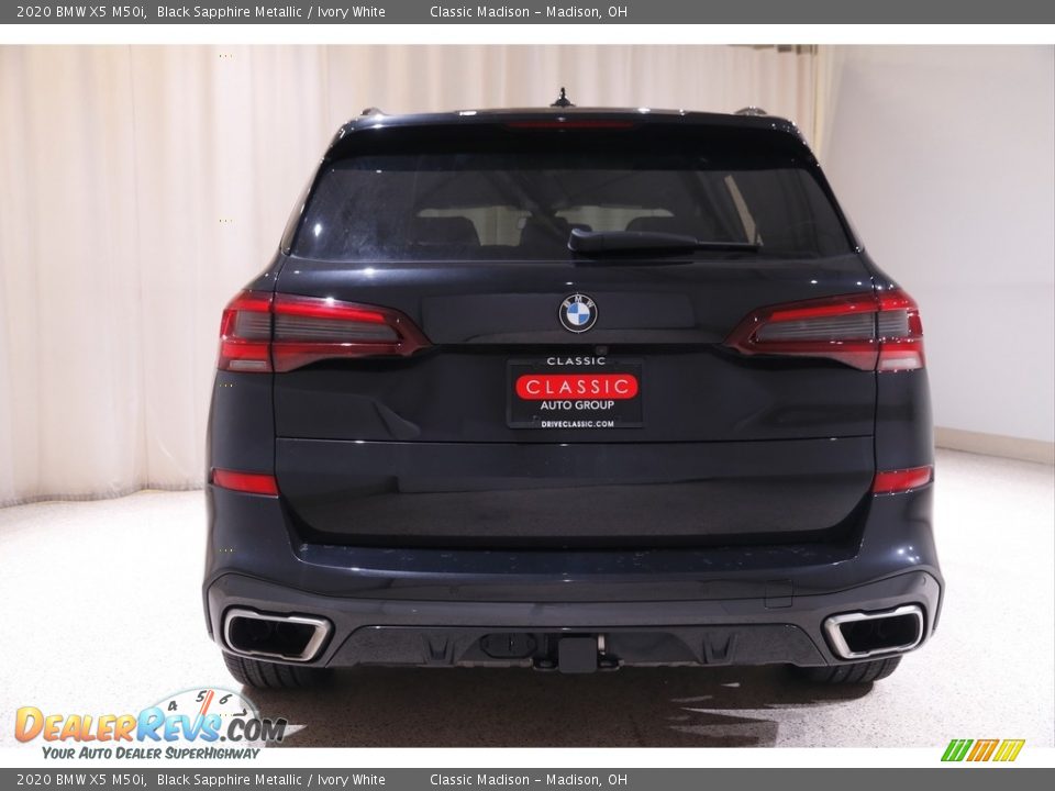 2020 BMW X5 M50i Black Sapphire Metallic / Ivory White Photo #21