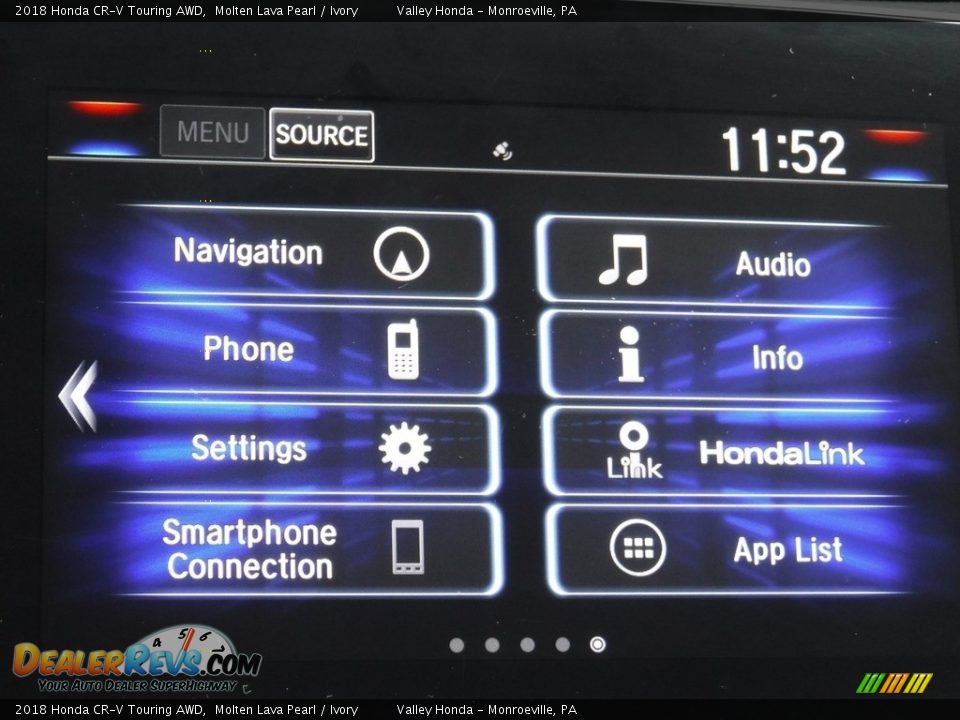 2018 Honda CR-V Touring AWD Molten Lava Pearl / Ivory Photo #18