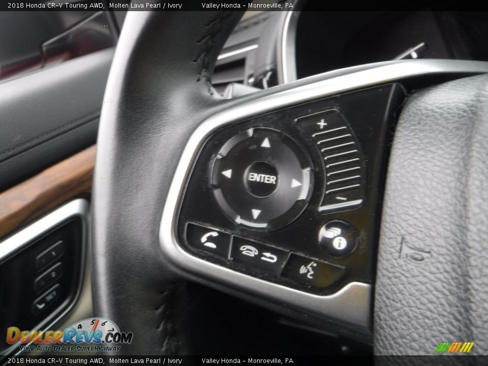 2018 Honda CR-V Touring AWD Molten Lava Pearl / Ivory Photo #22