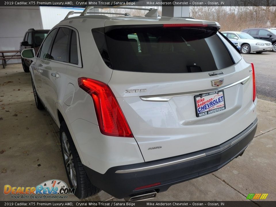 2019 Cadillac XT5 Premium Luxury AWD Crystal White Tricoat / Sahara Beige Photo #8