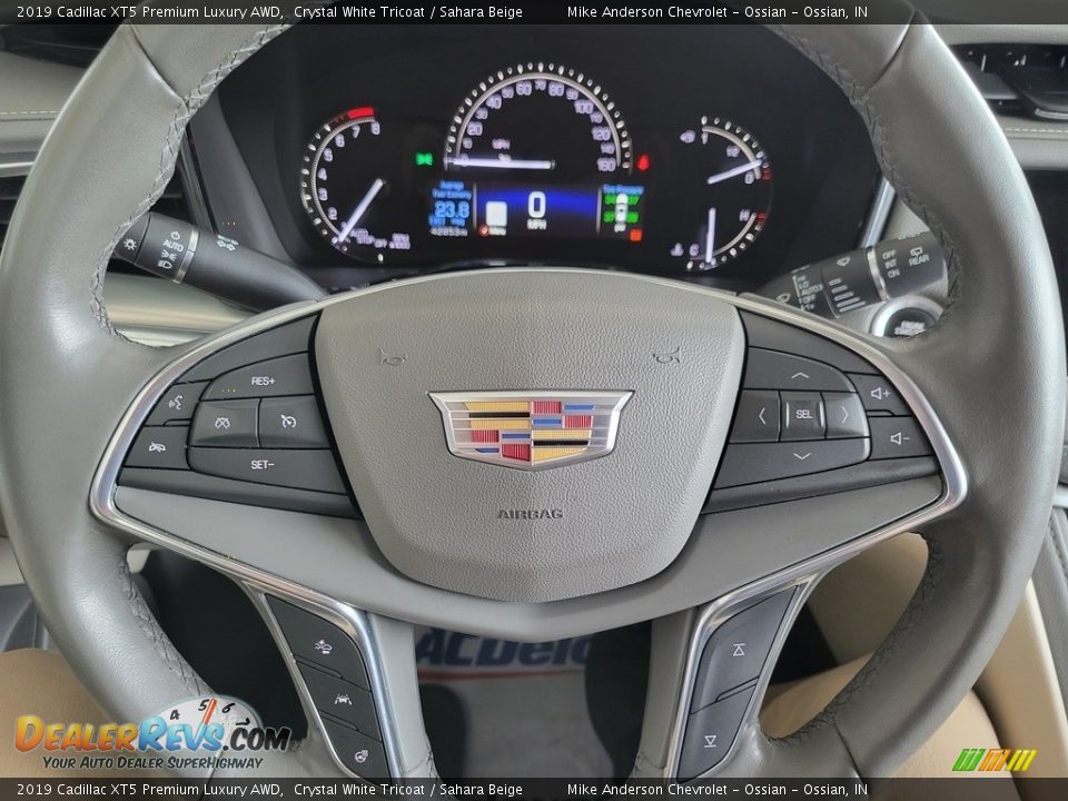 2019 Cadillac XT5 Premium Luxury AWD Crystal White Tricoat / Sahara Beige Photo #23