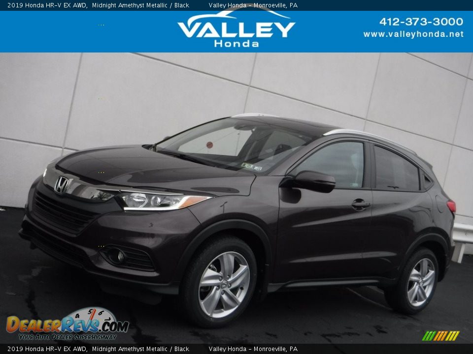 2019 Honda HR-V EX AWD Midnight Amethyst Metallic / Black Photo #1
