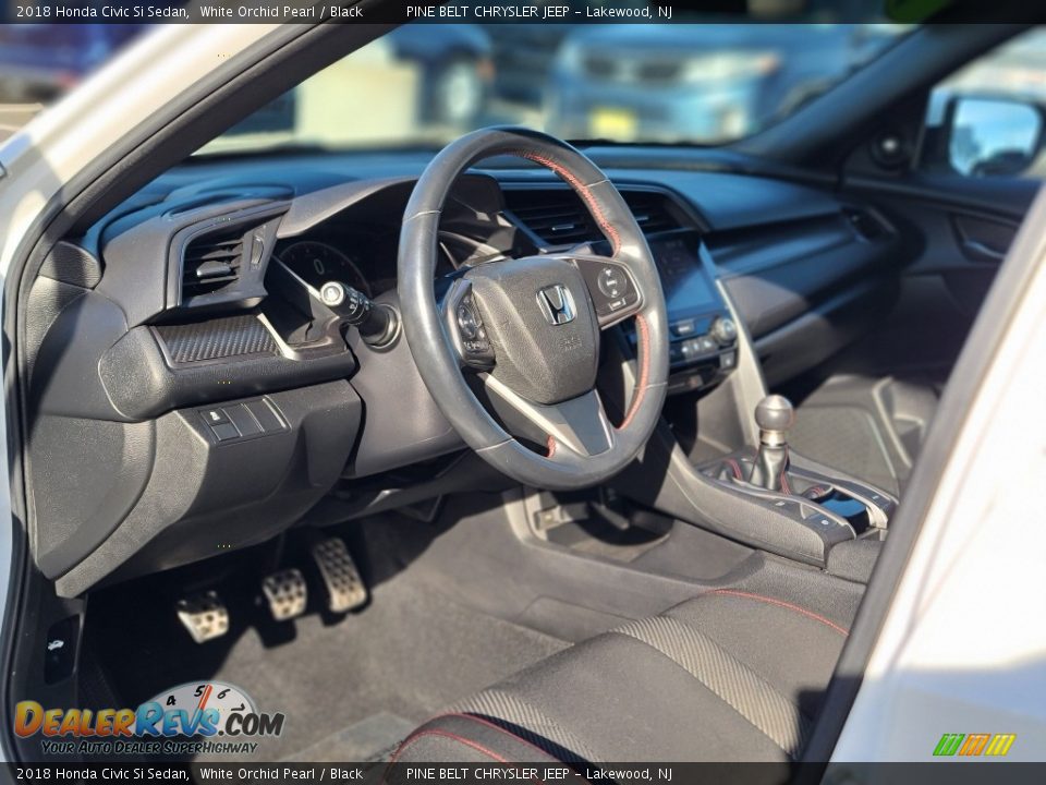 2018 Honda Civic Si Sedan White Orchid Pearl / Black Photo #36