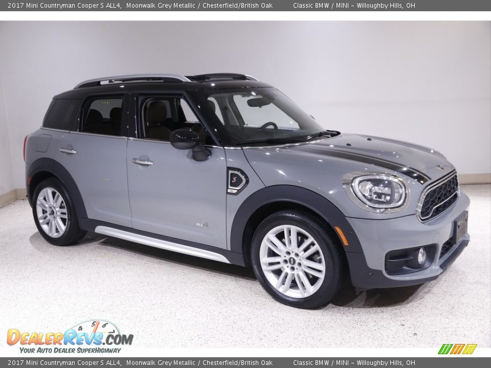 2017 Mini Countryman Cooper S ALL4 Moonwalk Grey Metallic / Chesterfield/British Oak Photo #1