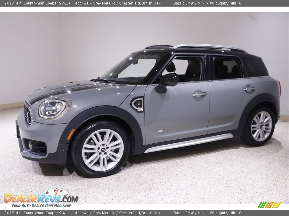 2017 Mini Countryman Cooper S ALL4 Moonwalk Grey Metallic / Chesterfield/British Oak Photo #3