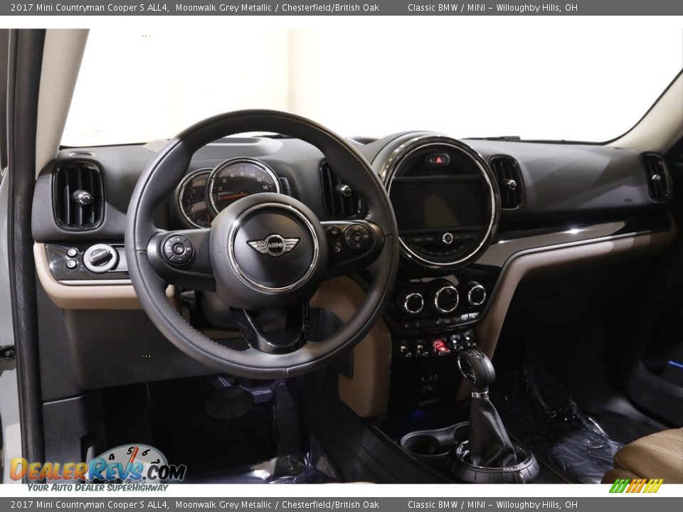 2017 Mini Countryman Cooper S ALL4 Moonwalk Grey Metallic / Chesterfield/British Oak Photo #6