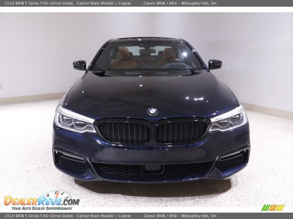 2019 BMW 5 Series 540i xDrive Sedan Carbon Black Metallic / Cognac Photo #2