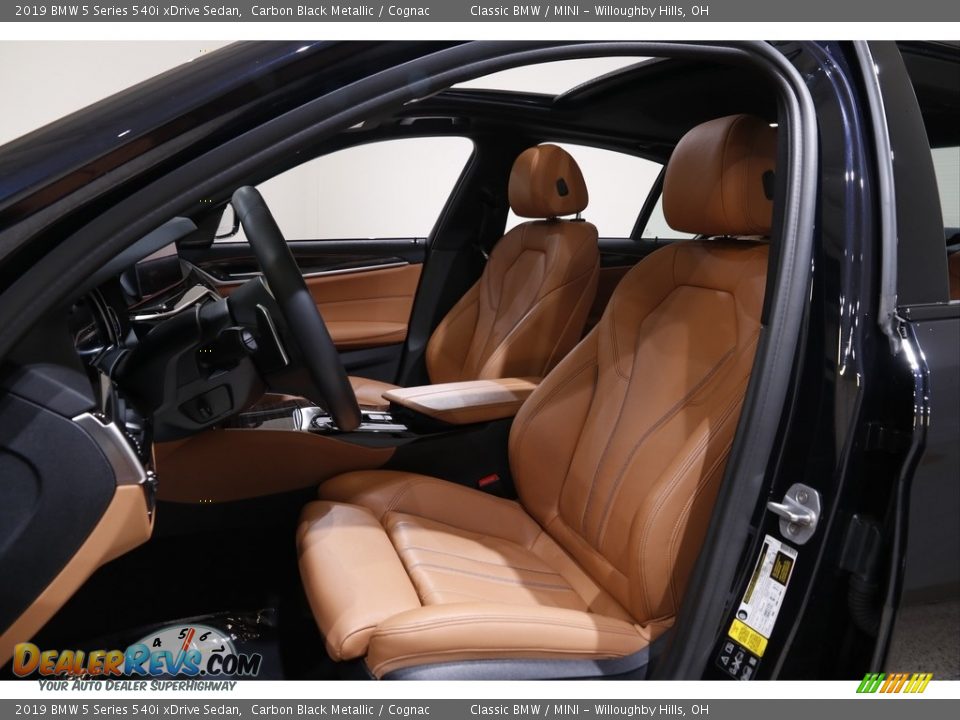 2019 BMW 5 Series 540i xDrive Sedan Carbon Black Metallic / Cognac Photo #5