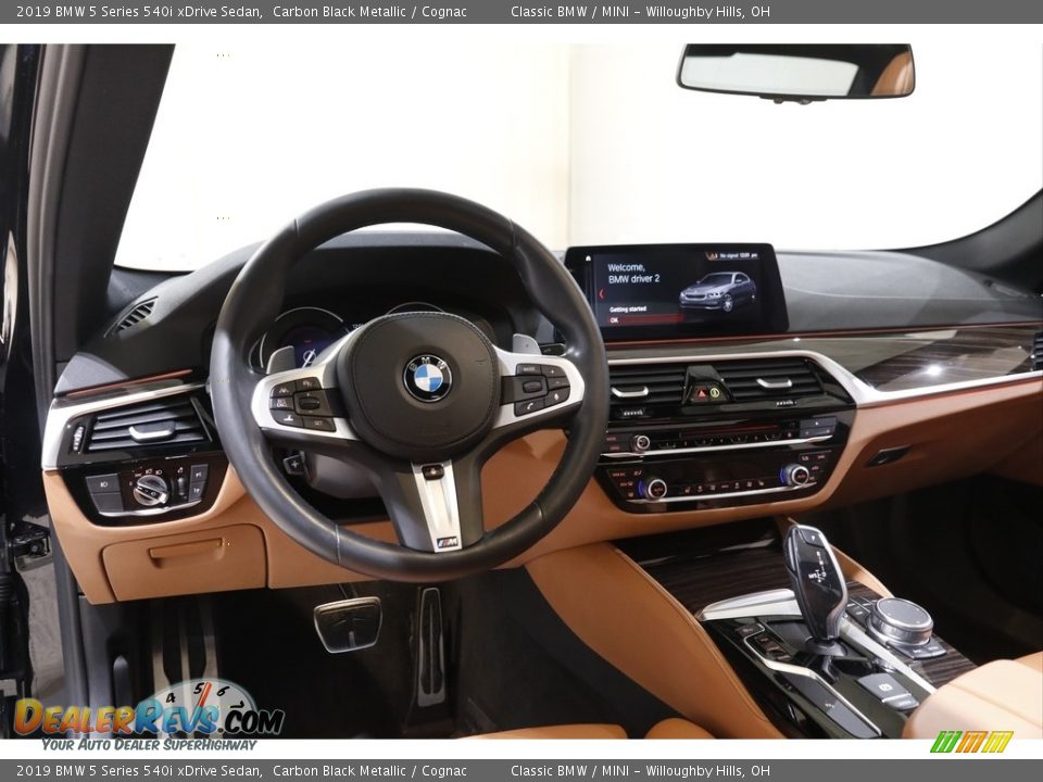2019 BMW 5 Series 540i xDrive Sedan Carbon Black Metallic / Cognac Photo #6
