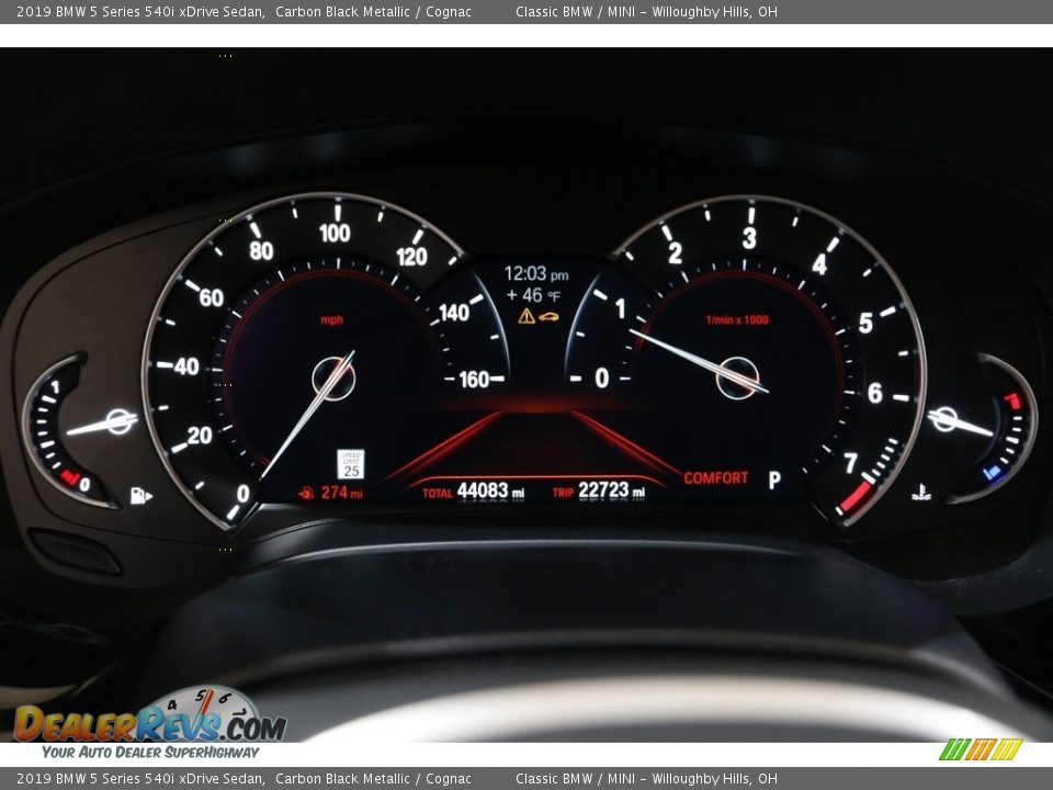 2019 BMW 5 Series 540i xDrive Sedan Gauges Photo #8