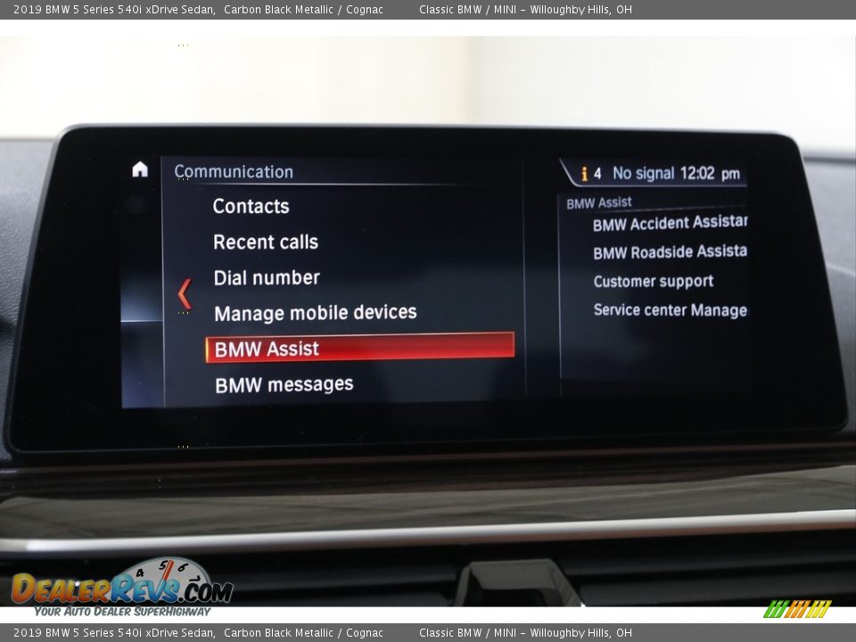 2019 BMW 5 Series 540i xDrive Sedan Carbon Black Metallic / Cognac Photo #12