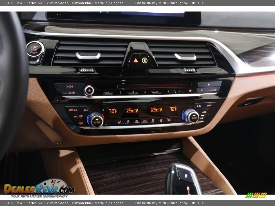2019 BMW 5 Series 540i xDrive Sedan Carbon Black Metallic / Cognac Photo #14