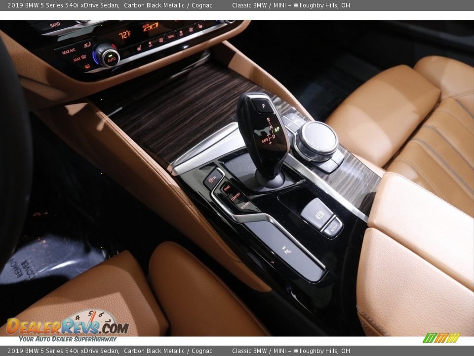 2019 BMW 5 Series 540i xDrive Sedan Carbon Black Metallic / Cognac Photo #15