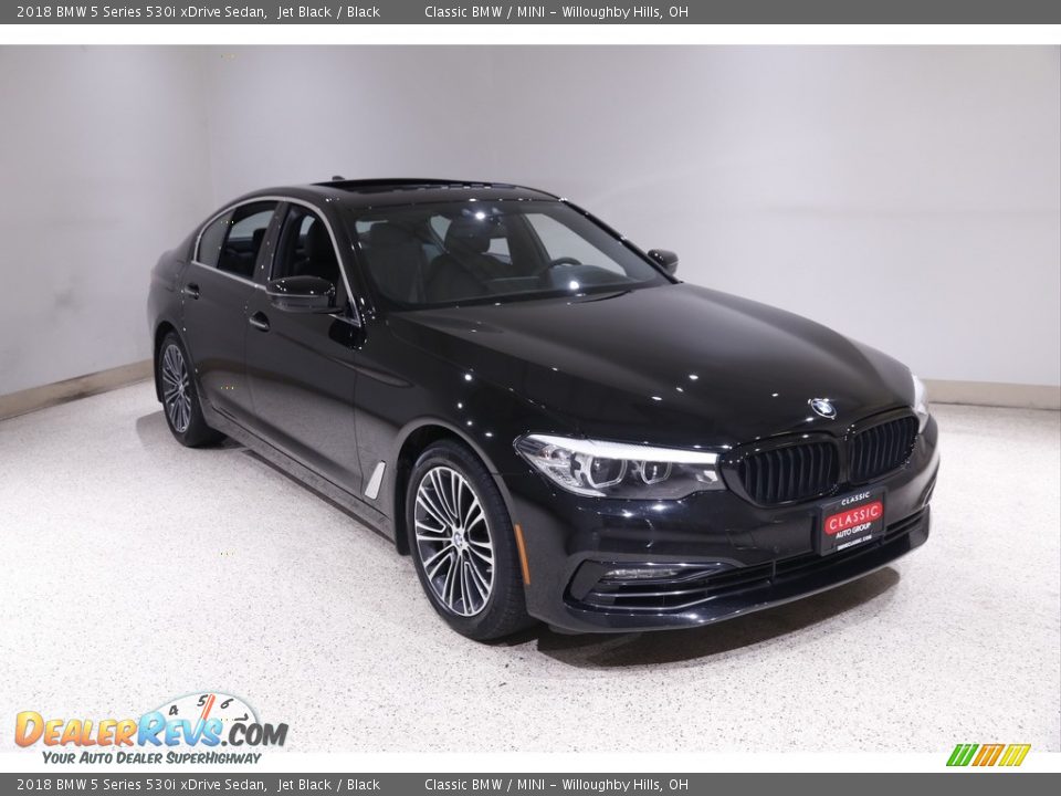 2018 BMW 5 Series 530i xDrive Sedan Jet Black / Black Photo #1