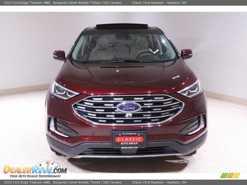 2020 Ford Edge Titanium AWD Burgundy Velvet Metallic Tinted / Soft Ceramic Photo #2