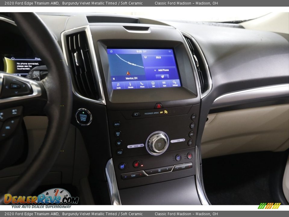 2020 Ford Edge Titanium AWD Burgundy Velvet Metallic Tinted / Soft Ceramic Photo #9