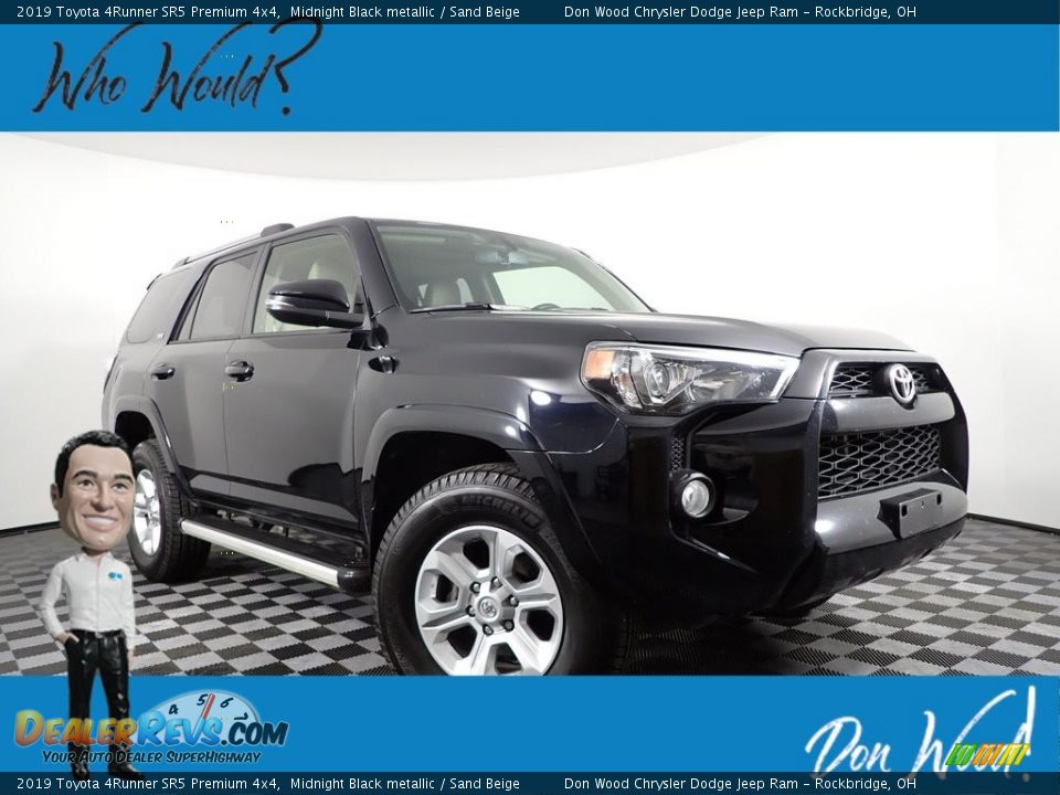 2019 Toyota 4Runner SR5 Premium 4x4 Midnight Black metallic / Sand Beige Photo #1