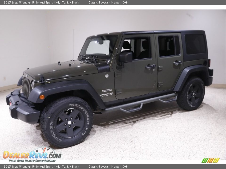 2015 Jeep Wrangler Unlimited Sport 4x4 Tank / Black Photo #3