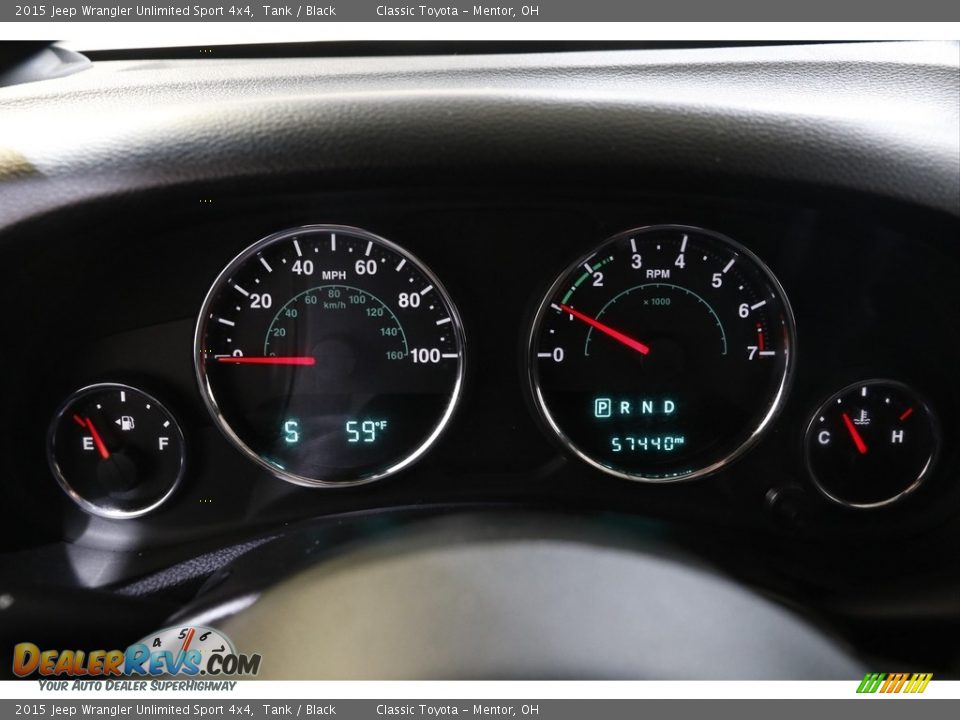 2015 Jeep Wrangler Unlimited Sport 4x4 Tank / Black Photo #8