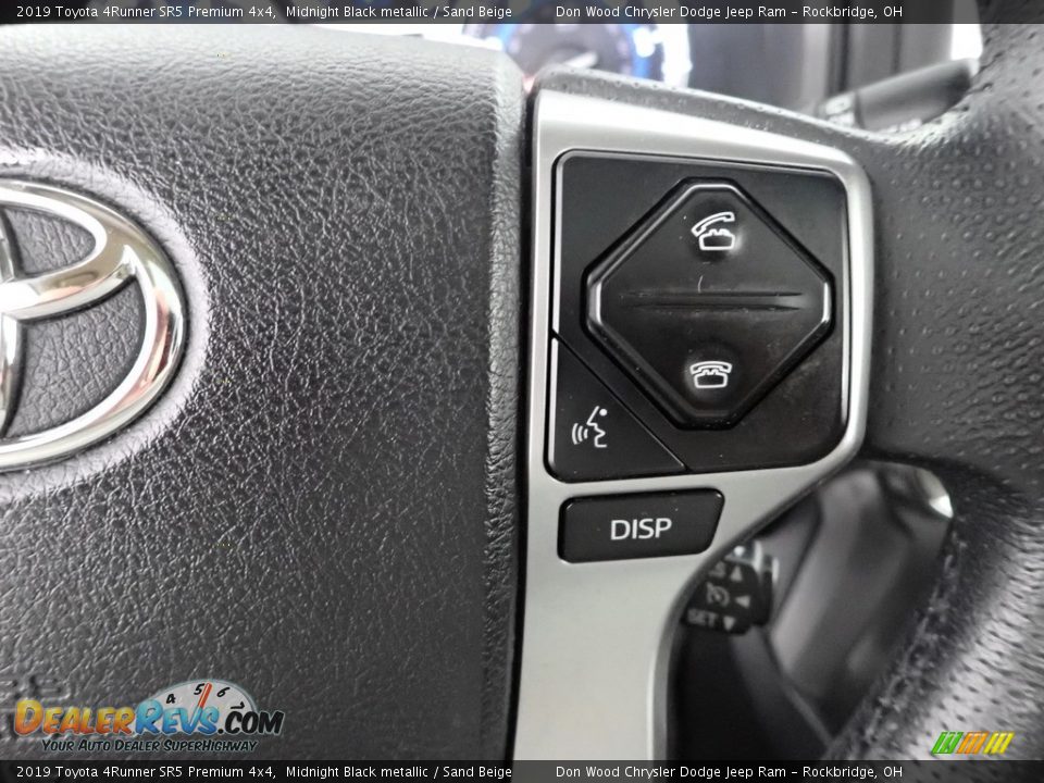 2019 Toyota 4Runner SR5 Premium 4x4 Midnight Black metallic / Sand Beige Photo #23