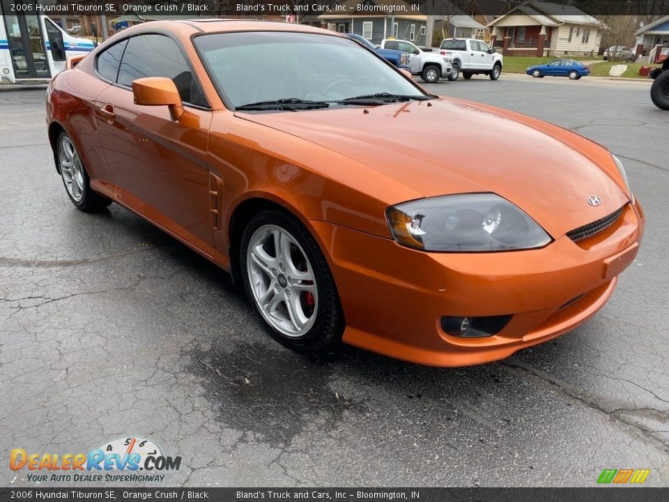 2006 Hyundai Tiburon SE Orange Crush / Black Photo #4