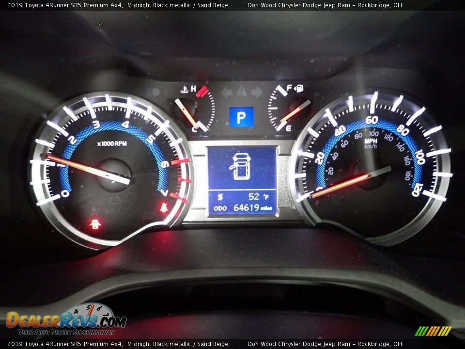 2019 Toyota 4Runner SR5 Premium 4x4 Midnight Black metallic / Sand Beige Photo #24