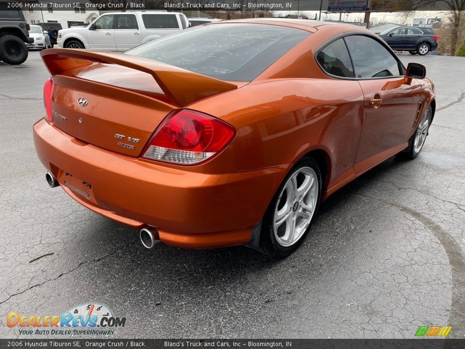 2006 Hyundai Tiburon SE Orange Crush / Black Photo #5