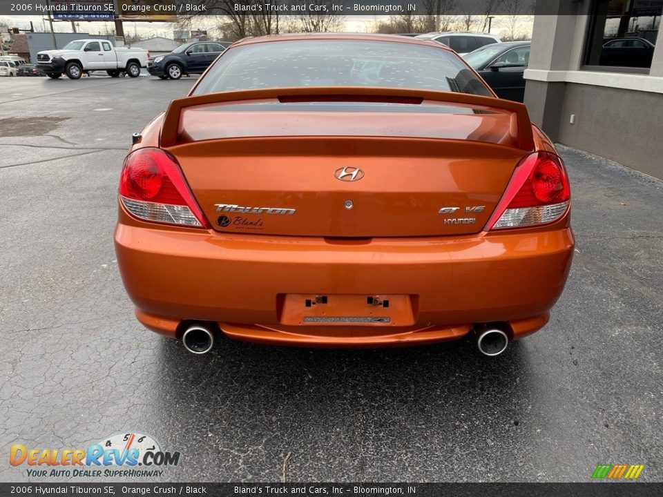 2006 Hyundai Tiburon SE Orange Crush / Black Photo #6