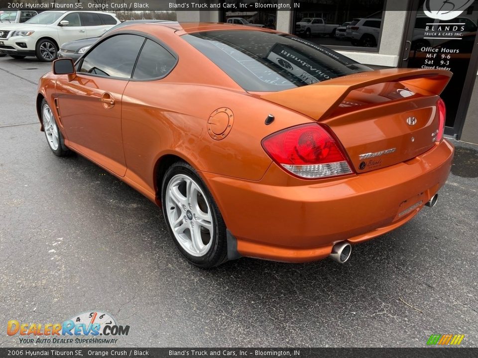 2006 Hyundai Tiburon SE Orange Crush / Black Photo #7