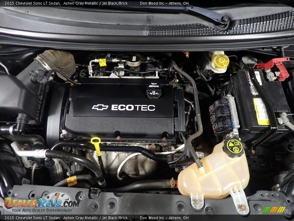 2015 Chevrolet Sonic LT Sedan Ashen Gray Metallic / Jet Black/Brick Photo #6
