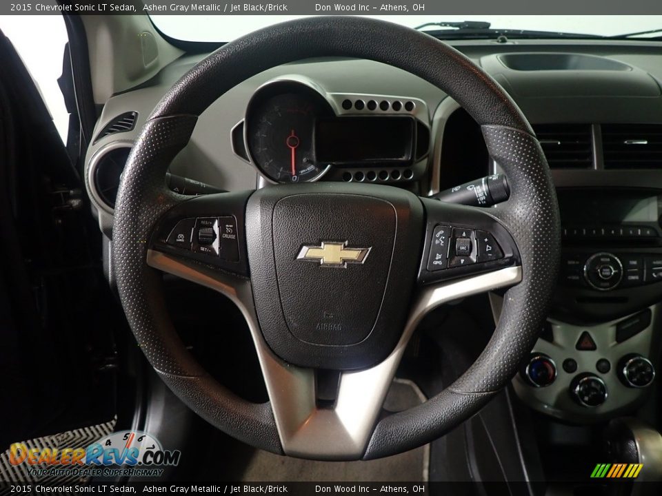 2015 Chevrolet Sonic LT Sedan Ashen Gray Metallic / Jet Black/Brick Photo #26