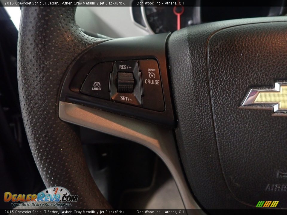 2015 Chevrolet Sonic LT Sedan Ashen Gray Metallic / Jet Black/Brick Photo #28